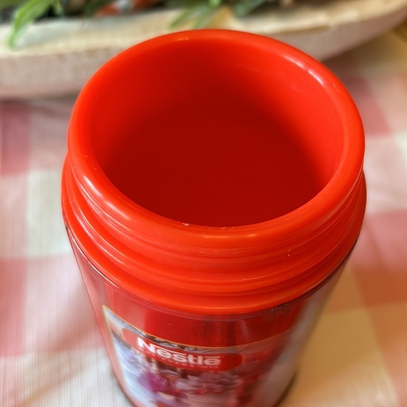 Vintage Nestle Hot Cocoa Mix Red Snowman Thermos. Hard to find item! Nostalgia! - Picture 3 of 4